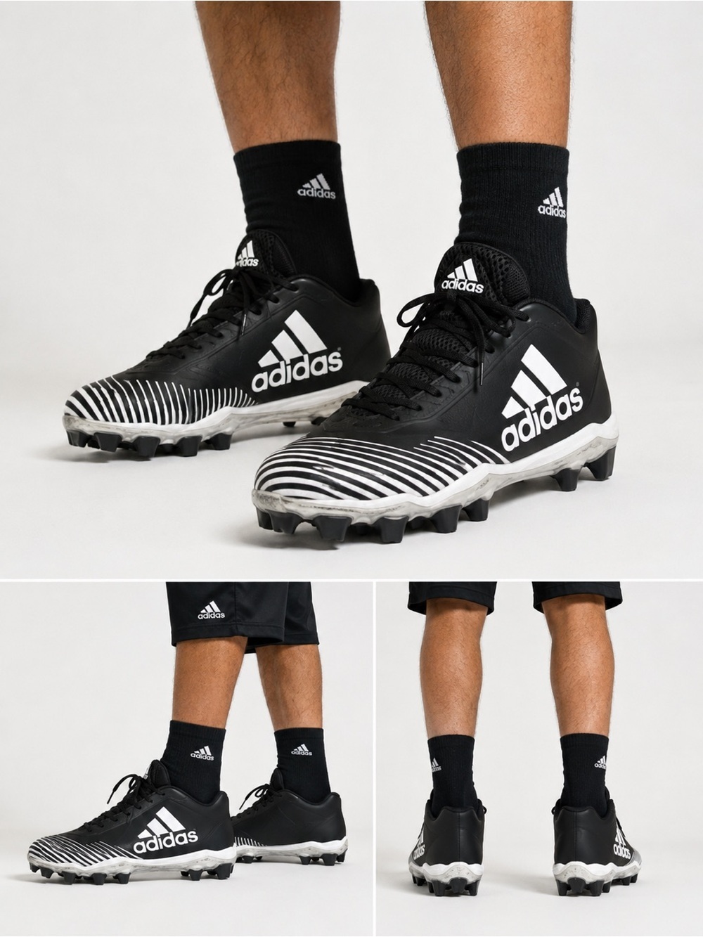 adidas Freak MD 20 Football Cleats Black/White EF3484 Men’s Size 8.5